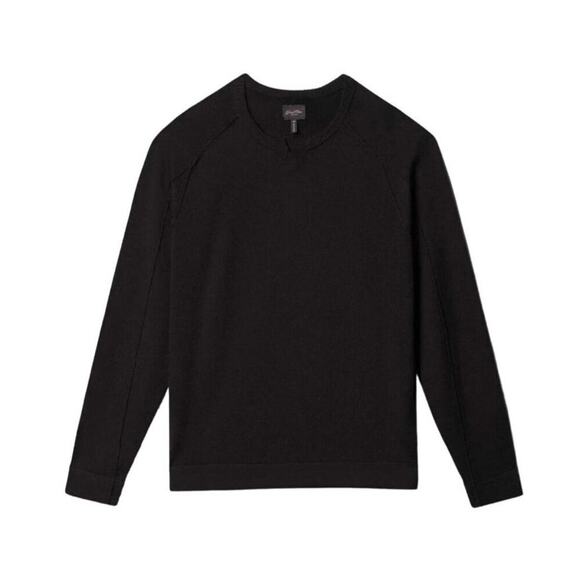 GOOD MAN V-Notch Merino Wool Sweater Men XXL Black Luxury Minimalistic Business - Picture 2 of 11